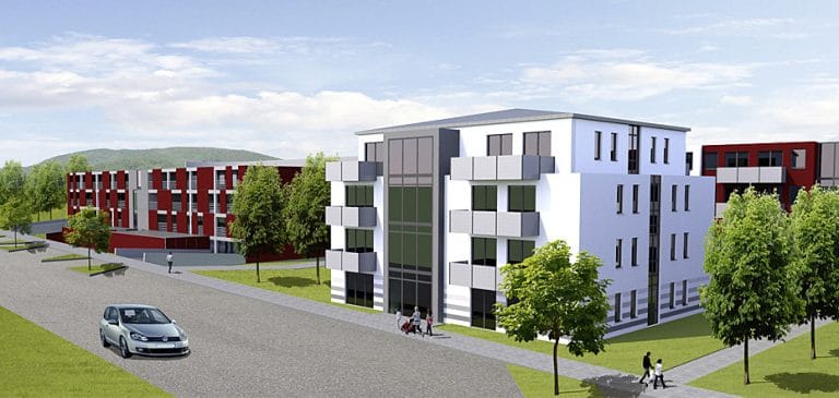 AS Norden Projekte Neubau Studentenappartements Alte Kasseler Straße Marburg Visualisierung
