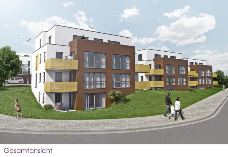 AS Norden Projekte Neubau von 18 Wohnungen am Kugelberg Gießen Gesamtansicht